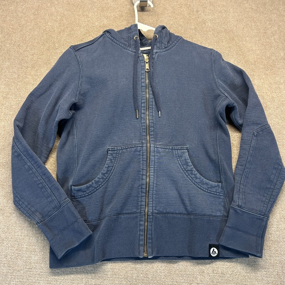 American Giant Hoodie Women's Medium Full Zip Faded Navy Heavy 100% Cotton